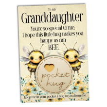 Maise & Rose A Little Pocket Hug Token For Granddaughter | Birthday Gift For Granddaughter | Thinking Of You Hug Gift | Cheer Up Gift