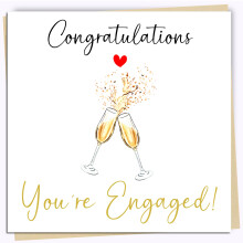 Printperfect - Engagement Cards "Congratulations Your're Engaged" Engagement Cards For Friends Engagement Card For Special Couple