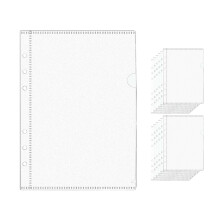 NatSumeBasics 12pcs Zipless Cash Envelopes A5 Binder Pockets Frost PP Planner Inserts Sheet Protectors for 6 Ring Binders Organizer Accessories (A5)