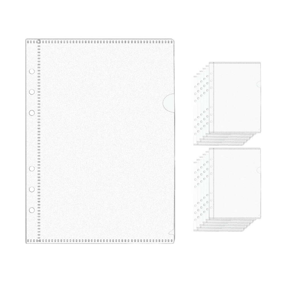 Natsumebasics 12Pcs Zipless Cash Envelopes A5 Binder Pockets Frost Pp Planner Inserts Sheet Protectors For 6 Ring Binders Organizer Accessories (A5) 5051227190406