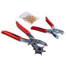 Amtech – Leather Punch & Eyelet Plier Set with 100 Eyelets, 6 Punch Sizes, for Belts, Bags, Canvas, Clothing & Craft Projects