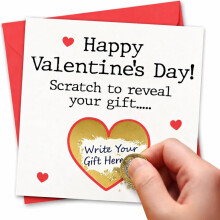 Valentines Card Custom Personalised Gift Reveal Valentine's Day Scratch Off Cards Valentine's Card Write Your Own Gift