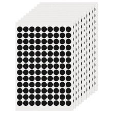 FINDAT Black Round Labels 13 mm Colour Coding Circle Dot Stickers Vinyl Waterproof Self-Adhesive Removable Sticky Name Tags for Home Office Business