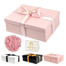 2025 New Gift Boxes, Luxury Gift Box with Lids & Ribbon, Greeting Card, Gift Boxes for Presents Medium
