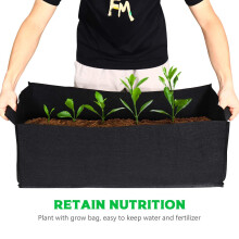 YARNOW 2Pcs Grow Bags for Vegetables, Fabric Raised Garden Bed, Easy Drainage, Portable Planter for Plants & Flowers (Black)