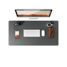 YSAGi Leather Desk Mat, Large Mouse Mat, Non-Slip Desk Pad, Waterproof Leather Table Protector Writing Pad for Office and Home (80 x 40 cm, Dark Grey)