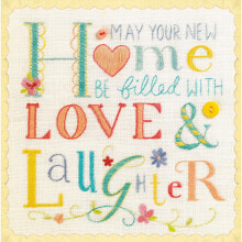 Paper Rose New Home Congratulations Card - New Home Card with Embroidered Flowers Design with Embossed Details