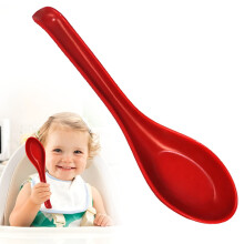 Cuchara roja para sopa estilo asiático (1 cucharada)