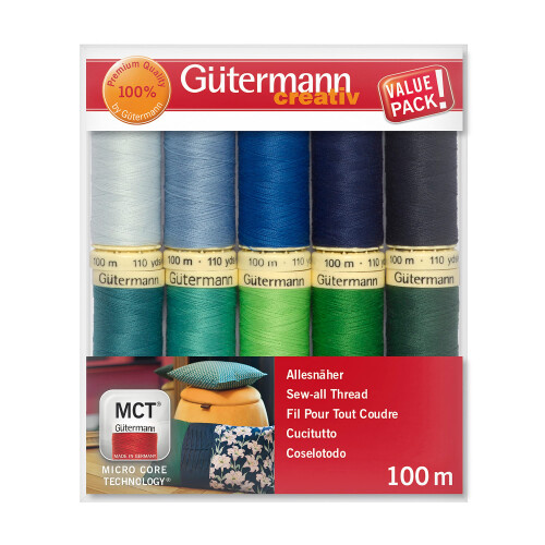 Gütermann Gütermann creativ Sewing thread set with 10 spools Sew-all Thread 100 m in different colours 1