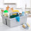 Wham Large Plastic Kitchen Cleaning Carry Tray Caddy Tidy Tote Organiser with Handle - Grey 2