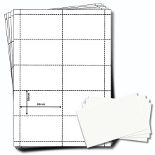 OfficeGear Perforated Printable Name Badges ID Insert Cards Refills (250 Pack) 90x54mm or 9cm x 5.4cm - White A4 150 GSM