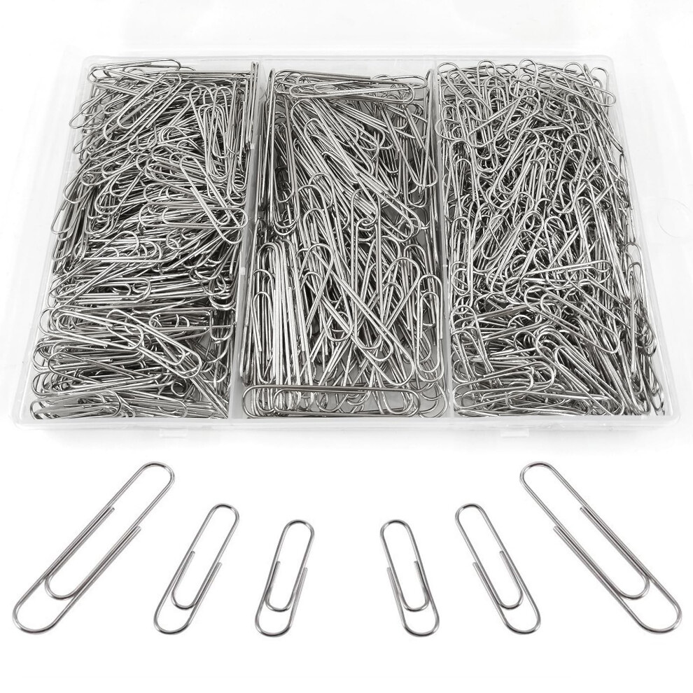 Paper Clips Assorted Size 700 Pieces,Large Medium Small Silver Paperclips,Durable And Rustproof Paper Clip For Paperwork Office School Document 5051227196767