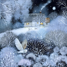 Museums & Galleries Charity Christmas Cards Pack of 8 - Snowy Winter Garden - Premium Greeting Cards Multipack with Envelopes