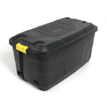 XXL Transport Box Cushion Box with 145-Litre Capacity and 4 Wheels, Detachable and Lockable Lid, Robust Design, Moisture Protectio