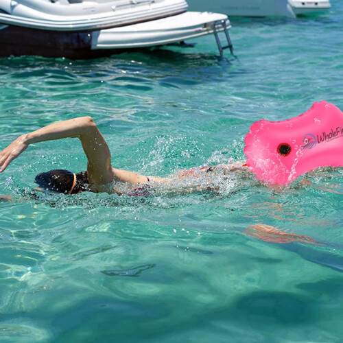 WholeFire 15L Swim Buoy Tow Float for Open Water Swimming, Inflatable 1