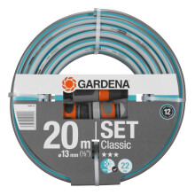 GARDENA Classic Hose, 13 mm (1/2"), 20 m: Universal Garden Hose of Robust Cross-Weave, 22 bar Burst Pressure, UV Resistant, Without System Parts