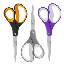LIVINGO Scissors, 8" Office Stationery Set, Fabric Dressmaking Sewing Scissors, Sturdy Sharp All Purpose Shears for Home School Craft DIY