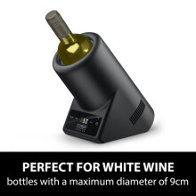 CASO Design VinoCase Tabletop Wine Cooler, Electronically Adjustable Temperature, Maintains from 5-18C, LED Display, Sensor Touch