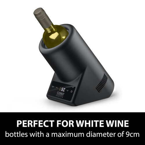 CASO Design VinoCase Tabletop Wine Cooler, Electronically Adjustable Temperature, Maintains from 5-18C, LED Display, Sensor Touch