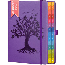 ZXHQ Password Book with Colorful Alphabetical Tabs, 8.4" x 5.8" Hardcover Password Keeper Organizer for Managing Internet Website Addresses and