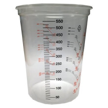Polycraft 600ml Clear Plastic Mixing Cup - 100pk - No Lid…