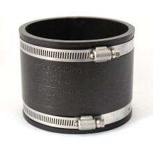 4" Rubber Coupling 110mm PVC Waste and Soil Drain Repair Pipe Coupler Inc Hose Clips- RUBBERC4 Flexible Repair Coupling