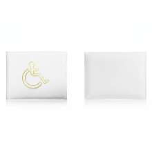 ORCHIDS Premium Blue PU Leather Disabled Parking Badge Holder for Cars (White)