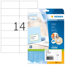 HERMA Self Adhesive Multipurpose Labels, 350 Labels, 105 x 42.3 mm, White