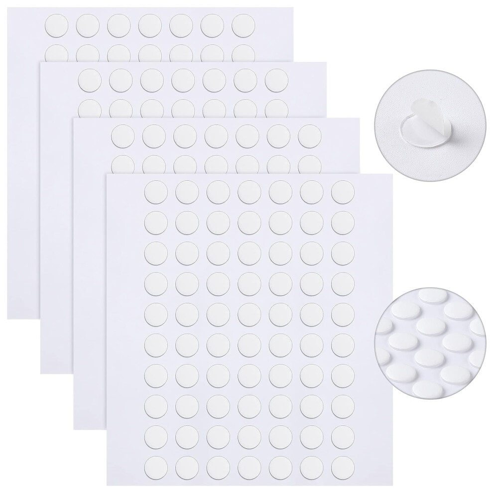 Janyun 280 Pieces Double Sided Sticky Dots Stickers Removable Round Putty Clear Sticky Tack No Trace Super Sticky Putty Waterproof Small Stickers For 5051227191434