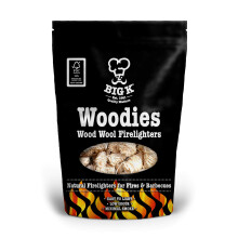 Big K Woodies Firelighters, Bag of 24 Natural Wood Wool BBQ Firelighters