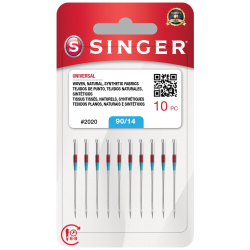 Singer Singer 10-Pack Universal 2020 Sewing Machine Needles, Size 90/14