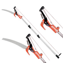 BLUEMARS Lightweight Telecopic Tree Prunner 3.3m Aluminium Tree Looper 2 in 1 with 40mm Cutting Capacity,Adjustable Length 170cm-3