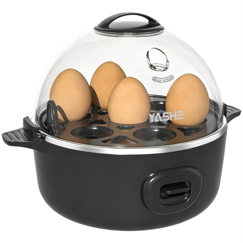 Yashe Rapid Egg Cooker, 7 Egg Capacity Electric Egg Boiler For Hard, Medium, Soft Boiled Eggs, Poacher, Poached Omelet Maker Egg W 42701040