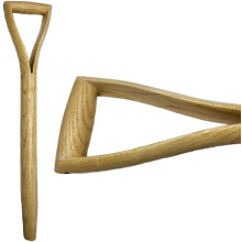 EQUIP247UK 28” Split YD Toon Wood Tapered Hardwood D Handle | 28 Inch 71cm Toon Wood with YD Grip | Spare Replacement for Garden F