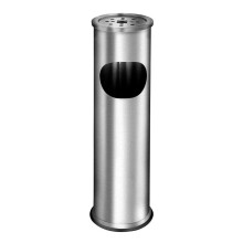 Taylor & Brown 2-In-1 Free Standing Stainless Steel Ash Tray Portable Outdoor Rubbish Waste Bin Dust Cigarette Butt Receptacle Dis