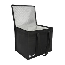 Tijar XL 40L Cooler Bag – Extra Large Heavy Duty Insulated Cool Bag, Black – Thick Foam Lined, Leak-Resistant, Foldable, Double St