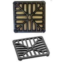 6" x 6" 152mm x 152mm 9mm Thick Square Cast Iron Gully Grid/Grate Heavy Duty Drain Cover Black Satin Finish Deliveries to Mainland