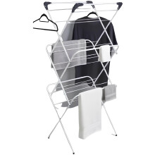 Optimal Products 3 Tier 14M Folding Clothes Airer For Laundry Indoor And Outdoor Non-Slip Feet & Corner Spaces for Hangers Home St