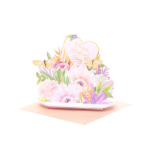 UK Greetings | Mother's Day Card for Her | Card for Mum, Grandma, Wife | Her, Girls, Women | 3D Floral Design | With Envelope | 159x159mm