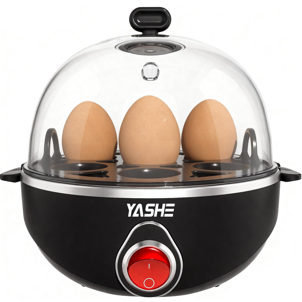 Yashe Rapid Egg Cooker, 7 Egg Capacity Electric Egg Boiler For Hard, Medium, Soft Boiled Eggs, With Measuring Cup, Bpa-Free Tray & 63232127