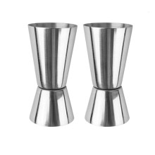 Jigger Spirit Measure,2 PCS Stainless Steel Jigger Bar Measuring 25/50ML Double Measuring Liquid Jigger Measure Cup for Party Bar