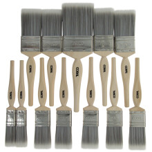 Coral 31409 Painter's Dozen Paint Brushes 12Pk Trade Pro Decorators Quality FSC Wood 2X 1", 5X 1.5", 4X 2", and 3"