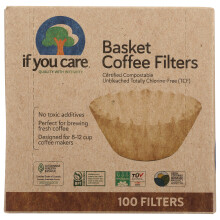 If You Care 17504 Basket Coffee Filter, Fits 8-12 Cup Drip Coffee Makers, 100 Pieces
