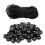 Drawstring Cord 100 Pcs Toggles for Drawstrings and 15m/49ft Black Elastic Cord 2mm Sturdy drawstring toggle and Round Black Elast 1