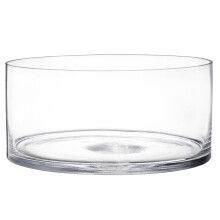 YOUEON Wide Glass Cylinder Vase (20x10cm), Decorative Terrarium for Flowers, Pillar Candles & Arrangements, Wedding, Event & Home