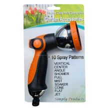 Heavy Duty Soft Touch Multi-Jet Spray Gun: Ideal for Daily Use, Multi-Tasking Gun with Flow Control, 10 Patterns: Cone, Jet, Flat,