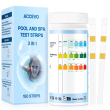 Accevo Hot Tub Test Strips,3-in-1 Pool Water Testing Kit for Chlorine/Bromine, pH, Total Alkalinity - Easy and Accurate Test Strip