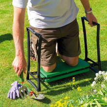 Thrink Gardening Knee Pad Padded Stool | Folding & Portable Garden Kneeler Foam Chair | Holds Up To 250LBS | Reduces Strain And In