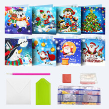 MEDOYOH 8PCS DIY Diamond Painting Greeting Card with Envelopes, Diamond Painting Blank Art Cards for Birthday Mother's Day Christmas Anniversary