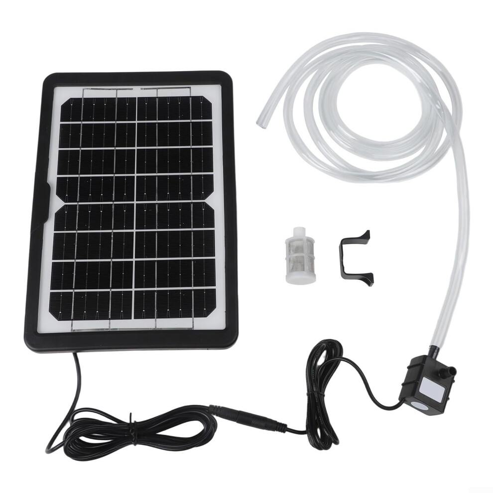 Solar Powered Fountain Pump, 6W 9V Water Pump With Transparent Hose And Filter, Adjustable Panel Bracket 240L/H Flow Rate, For Fis Cookiblend